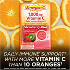 Emergen-C Vitamina C 1000mg Polvo, Sabor Fresa Kiwi, 60 Sobres