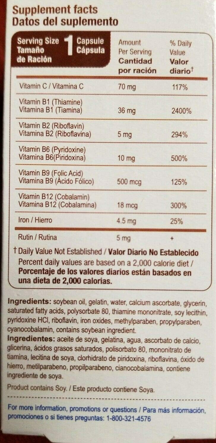 Bedoyecta Complejo B Multivitamínico, Cápsulas, 30 Cápsulas