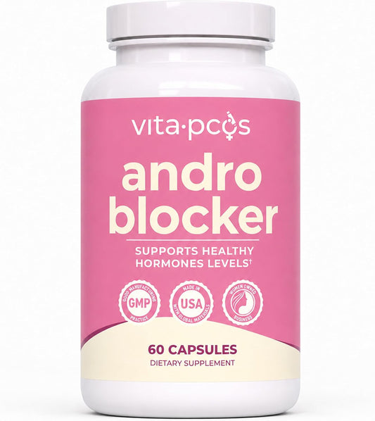 AndroBlocker 8-in-1 Women Supplement with Inositol & Zinc – 60 Cápsulas