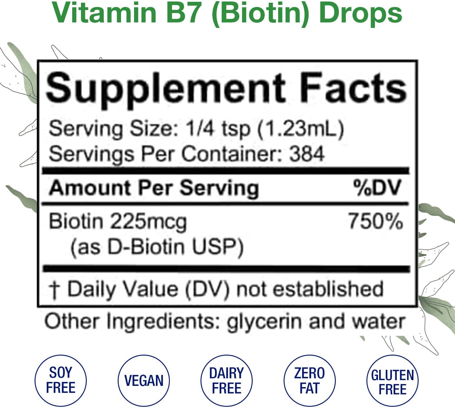 HoneyCombs Vitamin B7 (Biotin) Drops, 16 oz