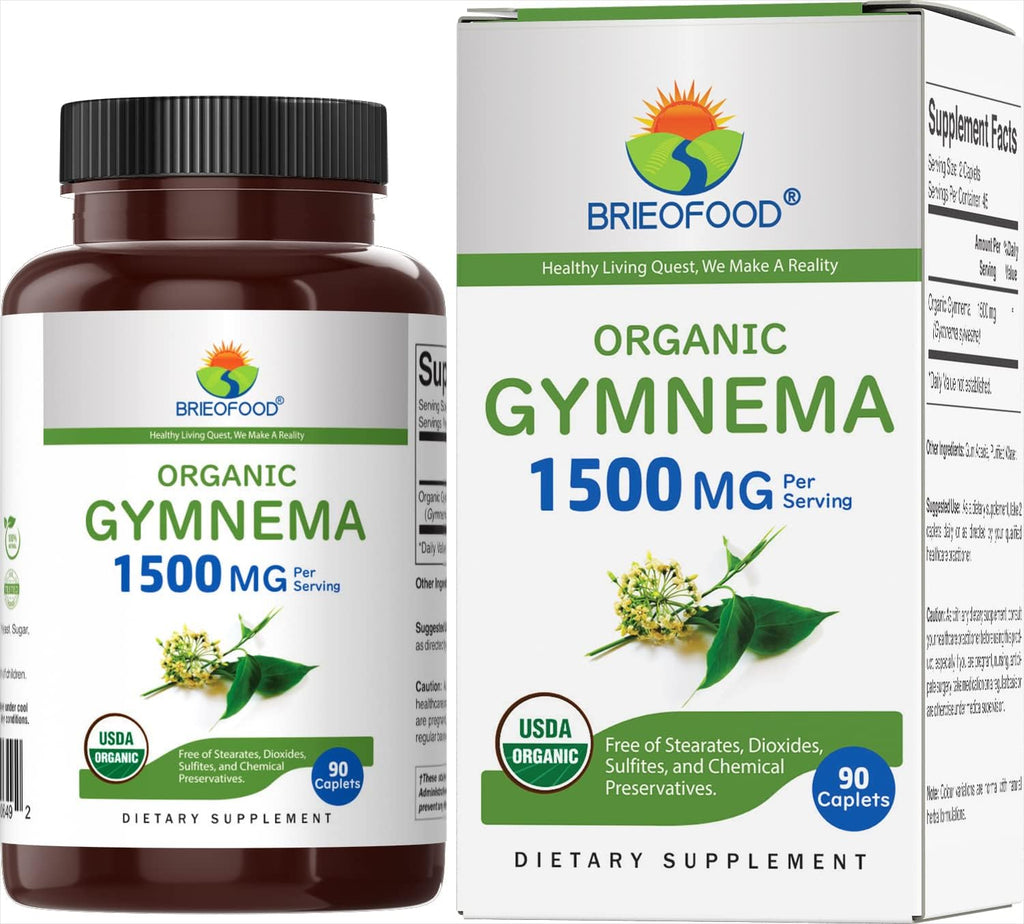 Brieofood Gymnema Orgánico 1500mg – 90 Comprimidos Vegetarianos