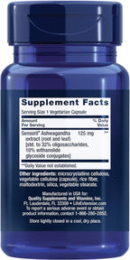 Life Extension Optimized Ashwagandha - Suplemento para el Estrés, Memoria y Concentración, 60 Cápsulas