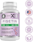 Genex Formulas Fisetin 100mg (60 Cápsulas) – Antioxidante para un Envejecimiento Saludable y la Salud Cognitiva