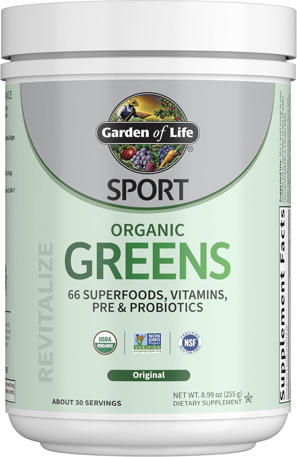 Garden of Life Sport Organic Greens – Apple Berry (270g)
