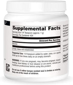 Glicina en polvo Source Naturals, 454 g