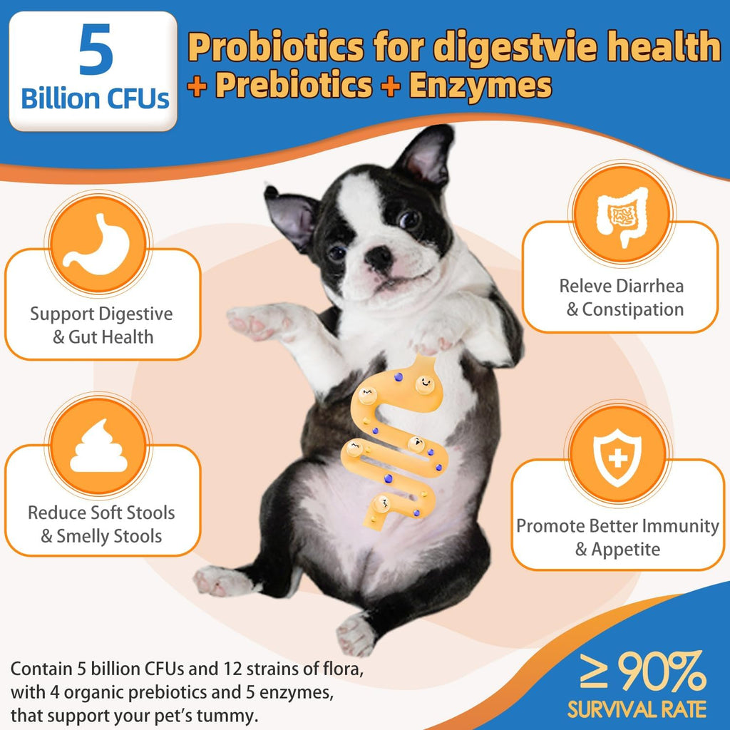 ZEBORA Polvo Multivitamínico para Perros - Glucosamina, Probióticos, Omega 3