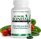 Essential Source Bonita V - Vitaminas para Cabello, Piel y Uñas - 5000 mcg Biotina - 60 Comprimidos Veganos
