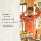KAL Vitamina D3 K2 ActivMelt - Complemento con D3 y K2 MK-7, Comprimidos de disolución rápida, Sabor natural a frambuesa, 60 dosis