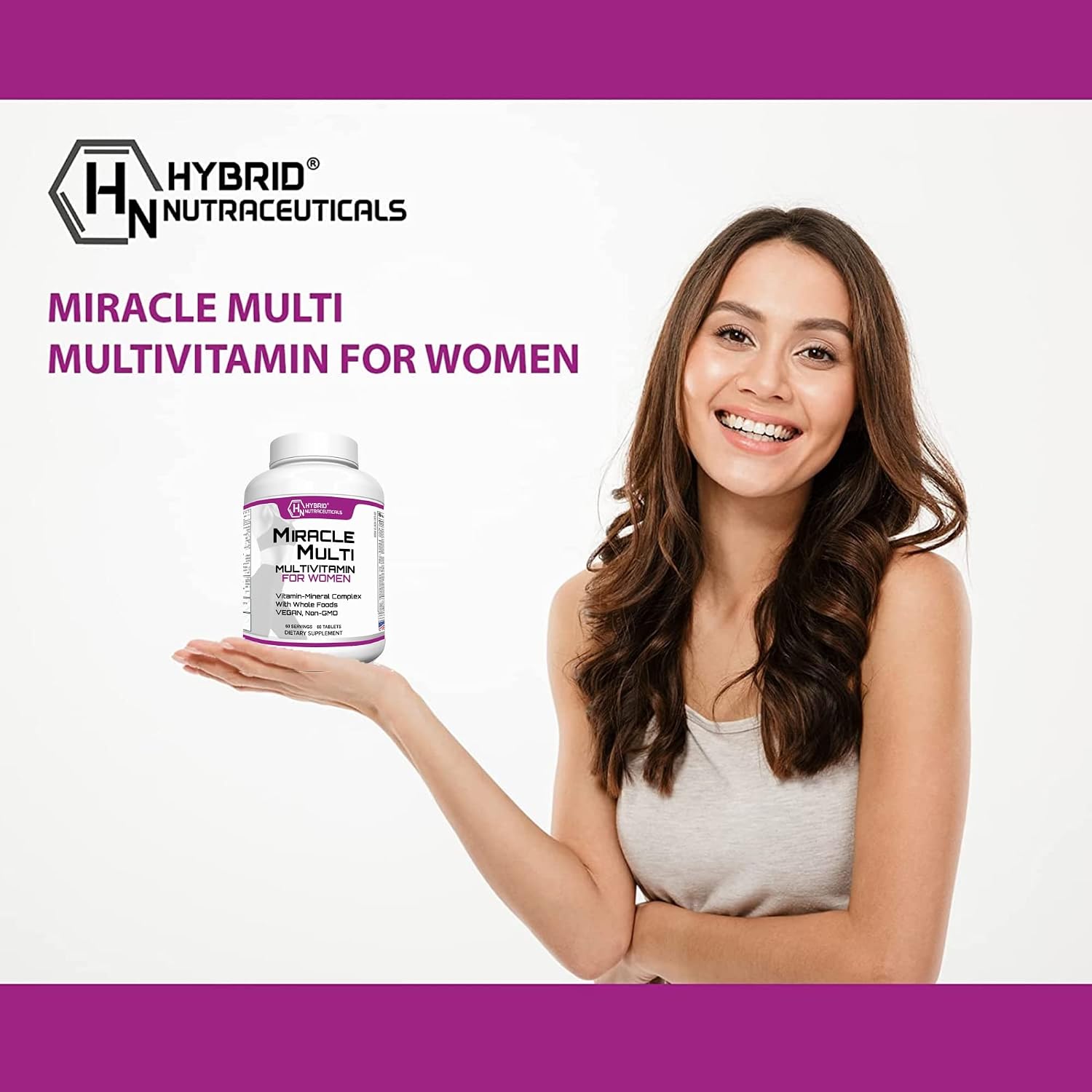 MiracleMulti Women Multivitamin - Multivitamínico para Mujeres con Probióticos y Biotina (60 comprimidos)