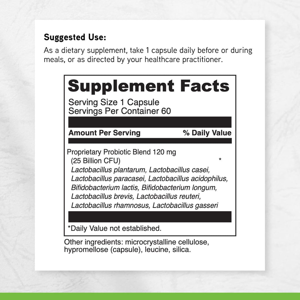 DAVINCI Labs - Daily Best Probiotic - Complemento alimenticio - Vegano - Sin gluten - 60 cápsulas