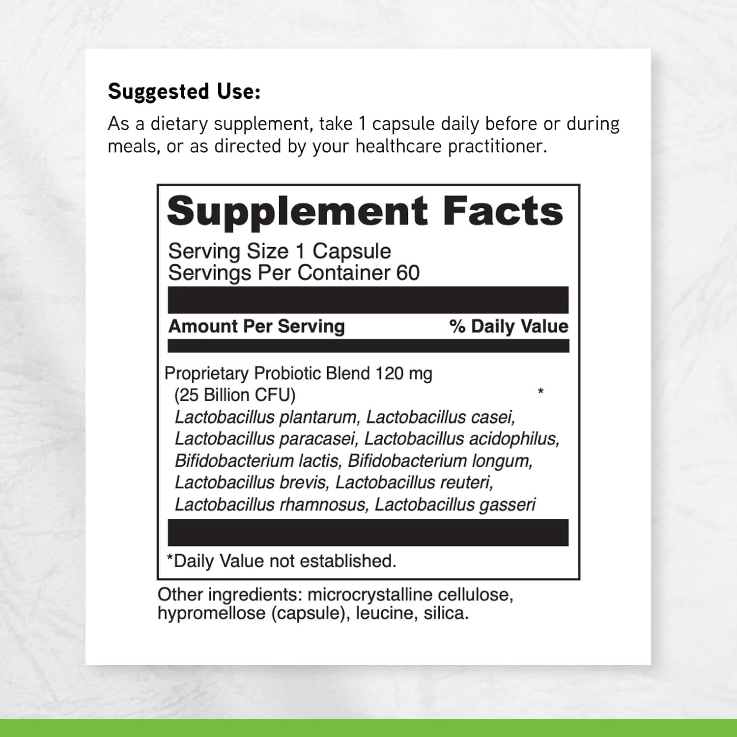 DAVINCI Labs - Daily Best Probiotic - Complemento alimenticio - Vegano - Sin gluten - 60 cápsulas