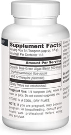 Source Naturals – Alga Azul-Verde del Lago Klamath con Ficocianina y Clorofila – Polvo de 57 g (2 oz)