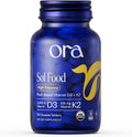 Ora Organic Vitamina D3 5000IU + K2 - Vitamina D Vegana de Líquenes y K2 de Garbanzos para la Salud Ósea, Apoyo Inmunitario y Estado de Ánimo - 30 Comprimidos Masticables
