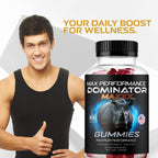 Dominator Maxxx Gummies for Men – Complejo Multivitamínico Natural, 180 Gomitas (3 Meses)