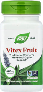 Nature's Way Vitex Fruto 400 mg, 100 Cápsulas Vegetales