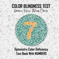 COLOR BLINDNESS TEST , Ishihara Vision Testing Charts: Optometry Color Deficiency Test Book With NUMBERS (French Edition)