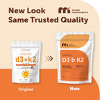 Micro Ingredients Vitamina D3 2.000 UI + K2 MK-7 50 mcg, 300 Cápsulas Blandas con Aceite de Coco