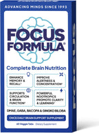 Focus Formula Nootrópico – 60 Comprimidos Veganos para Concentración y Memoria