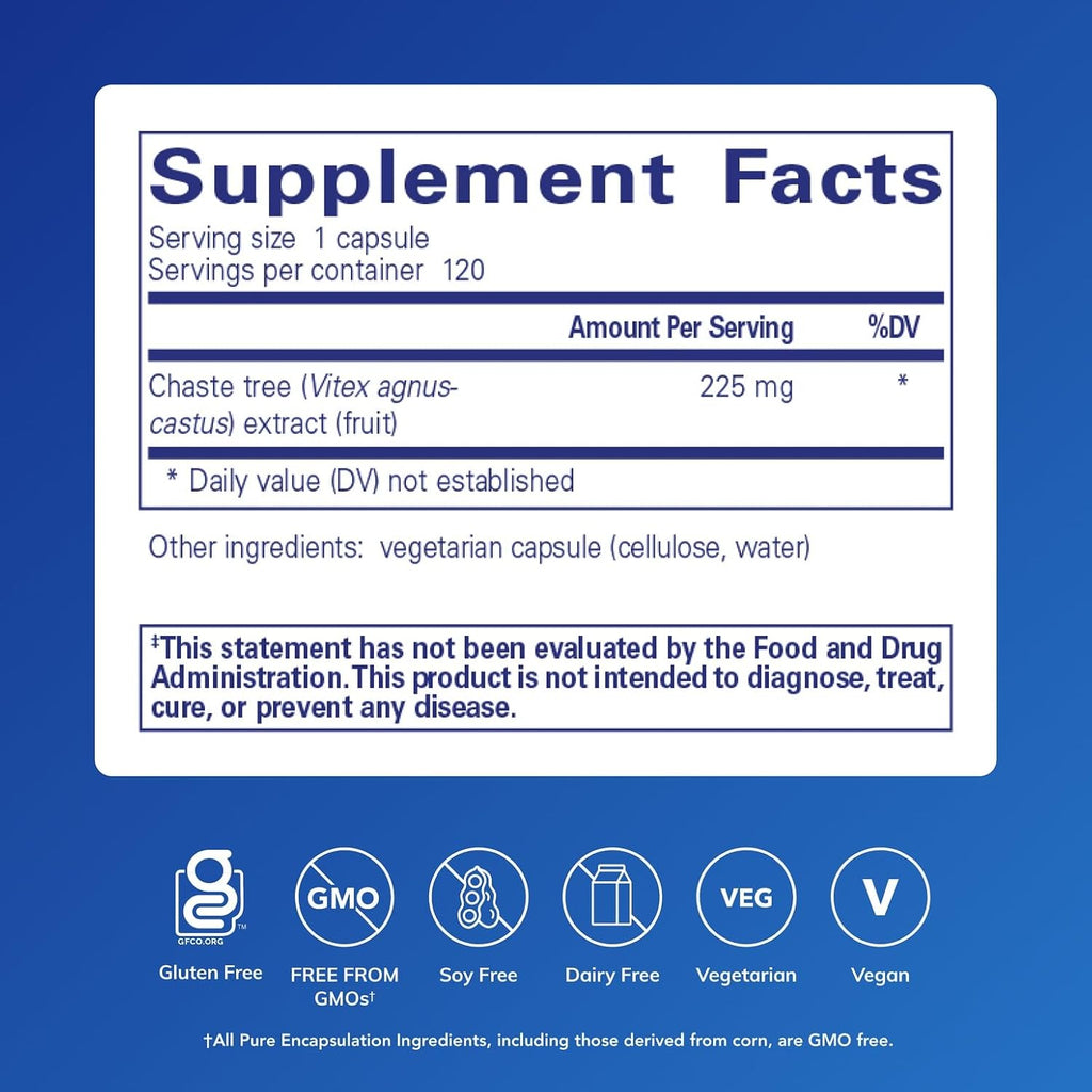 Pure Encapsulations Sauzgatillo (Vitex) – 120 Cápsulas