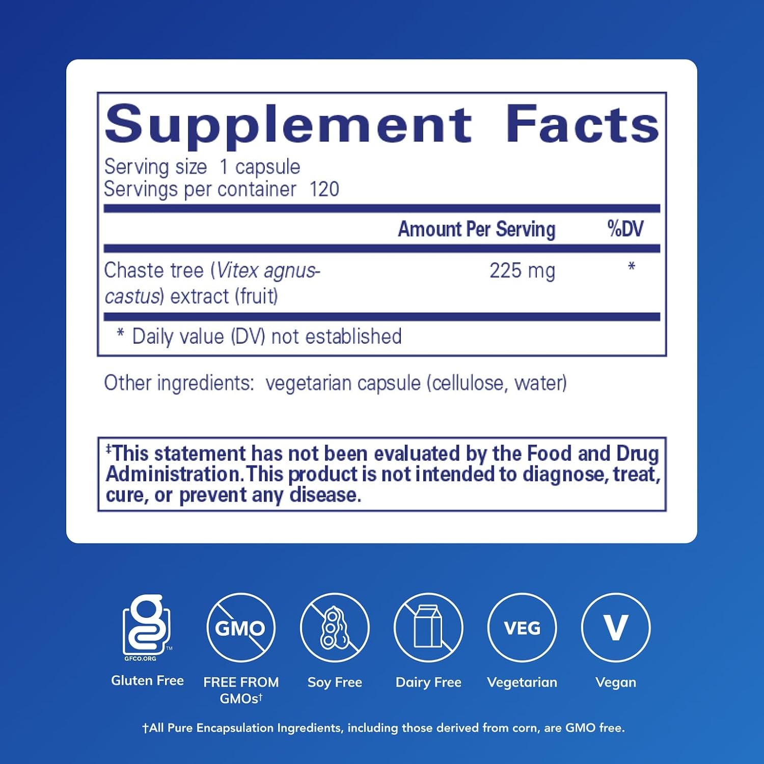 Pure Encapsulations Sauzgatillo (Vitex) – 120 Cápsulas