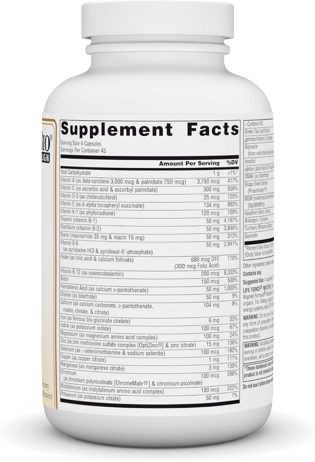 Source Naturals Life Force Multiple Energy Activator - Multivitamínico y Mineral Completo, 180 Cápsulas
