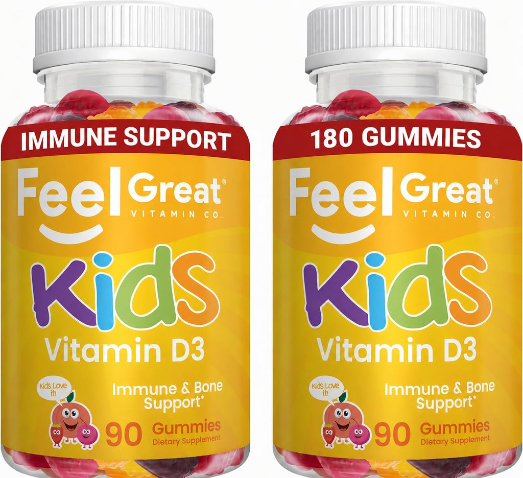 Vitaminas D3 + K2 1000UI en Gominolas para Niños - 60 Gominolas - Sabor Naranja