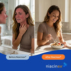 Niacinex Niacina 500mg Liberación Prolongada, 200 Comprimidos - Mínimo Enrojecimiento, Vitamina B3 Vegana