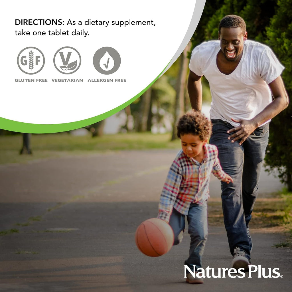 NaturesPlus Ácido Pantoténico, Liberación Sostenida - 1000 mg, 60 Comprimidos - Suplemento de Vitamina B5 de Alta Potencia - Vegano, Sin Gluten