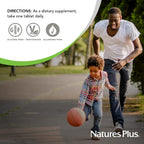 NaturesPlus Ácido Pantoténico, Liberación Sostenida - 1000 mg, 60 Comprimidos - Suplemento de Vitamina B5 de Alta Potencia - Vegano, Sin Gluten