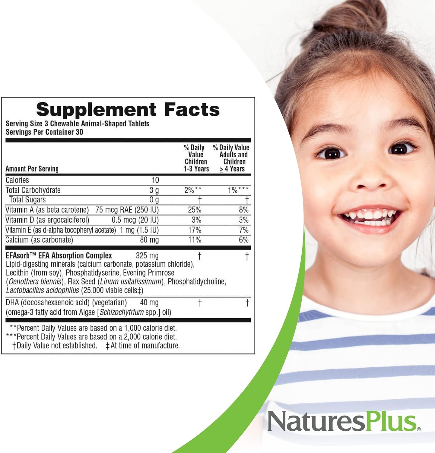 NaturesPlus Animal Parade DHA - Comprimidos masticables para niños - Sabor cereza natural - 90 comprimidos con forma de animal - Omega-3 DHA vegetariano