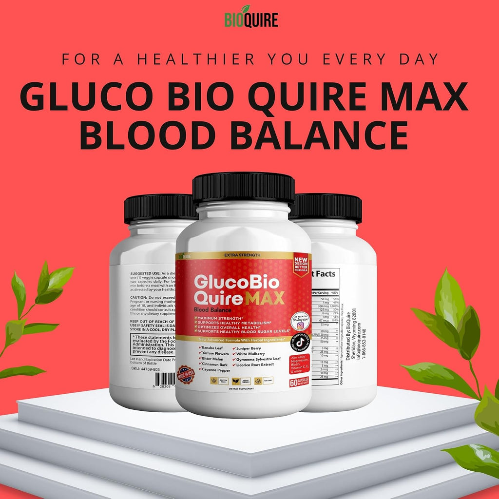 Gluco Bio Quire Max Blood Balance Ultra, 60 Cápsulas