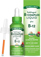 Nature's Truth Complejo B Sublingual con B12 - 59 ml - Sabor a Bayas