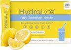 Hydralyte Paquetes de Electrolitos en Polvo Bajo en Azúcar - Rehidratación Rápida Ligeramente Efervescente, 8 oz (30 Sobres)