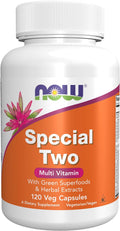 NOW Foods Special Two Multivitamínico con Superalimentos Verdes y Extractos Herbales, 120 Cápsulas Veganas