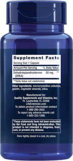 Life Extension DHEA 50 mg – Suplemento para el Equilibrio Hormonal, Memoria, Masa Muscular y Densidad Ósea