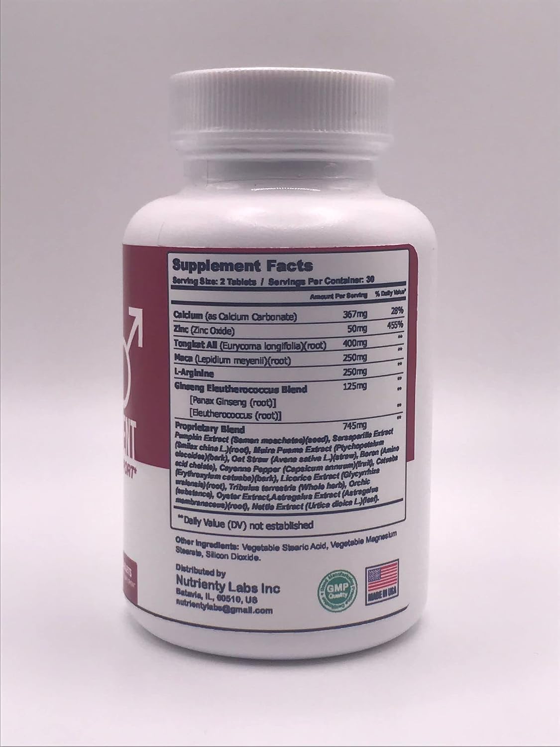 Zonata Endura Naturals Strength Support - Suplemento de Mejora Masculina - 60 Cápsulas