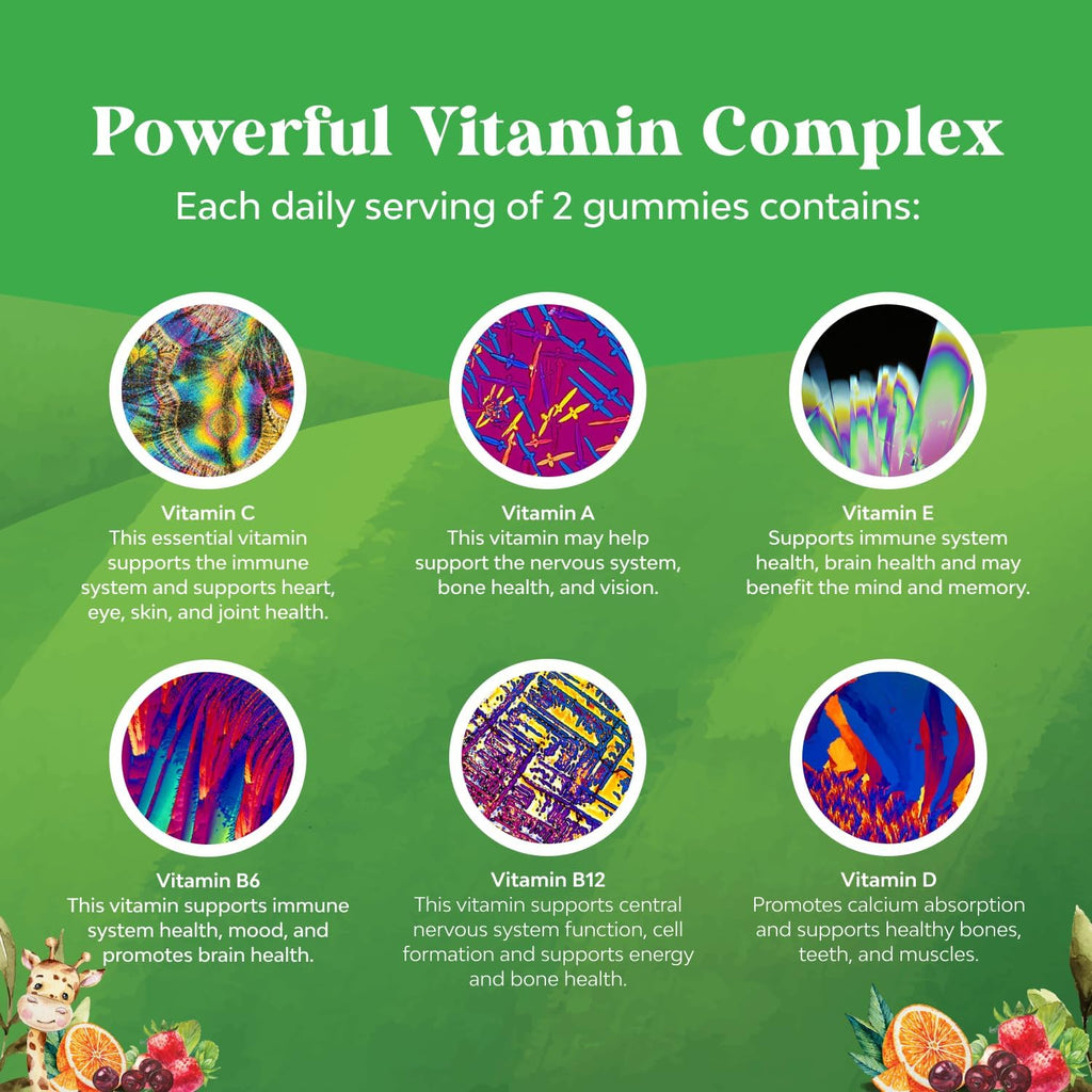 Natures Craft Gominolas Multivitamínicas para Niños - Vegano - 14 Vitaminas y Minerales Esenciales - 120 Unidades