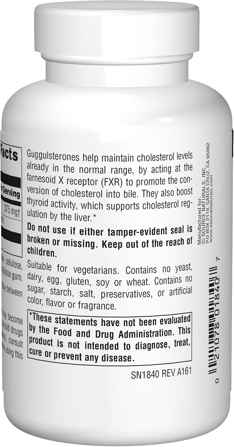 Source Naturals Guggulsterones 37.5 mg - 120 Comprimidos