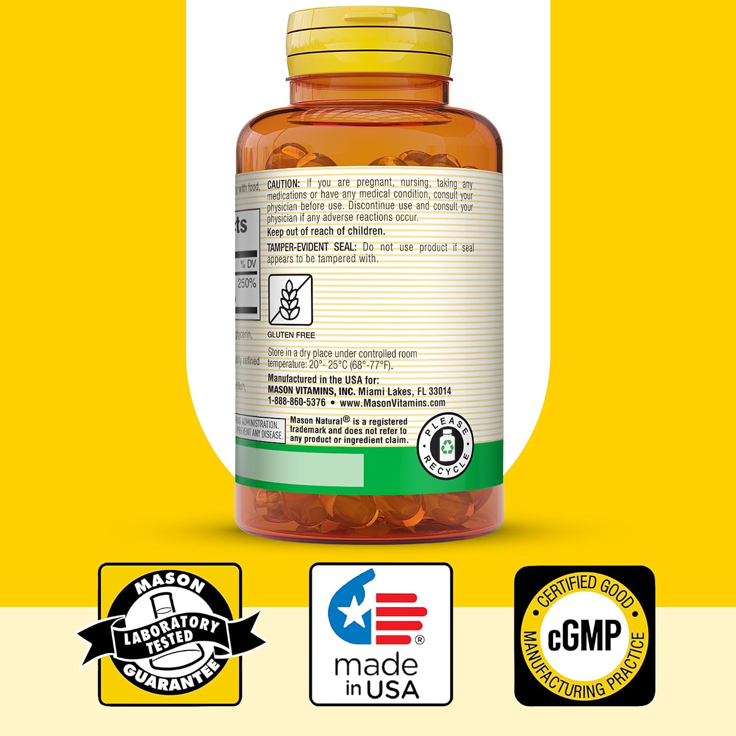 Mason Natural Vitamina D3 2.000 UI Ultra Strength - 60 Cápsulas Blandas