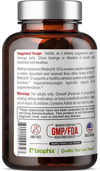 biophix Metilcobalamina B12 10000 mcg - 90 Comprimidos Veganos Sabor Cereza