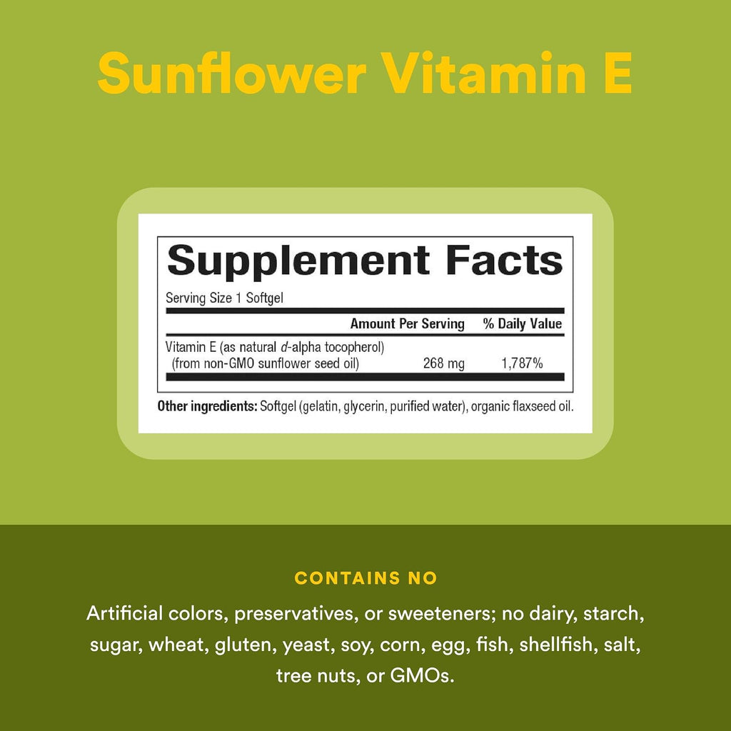 Whole Earth & Sea de Natural Factors, Vitamina E de Girasol, Suplemento Alimenticio Integral