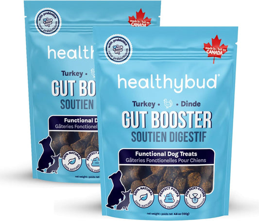 Masticables Probióticos para Perros de Pavo - healthybud - 2 Paquetes (130g cada uno)