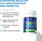 True Nano H2 con Té Verde - Hidrógeno Molecular con Nanoburbujas de Hidrógeno Activo - 60 Cápsulas