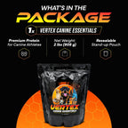 Vertex Canine Essentials – Suplemento de Alto Rendimiento para Perros – Proteína de Hígado, Suero y Huevo – 907 g