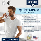 FREEDA Quintabs-M Multivitamínico con Hierro – 250 Cápsulas