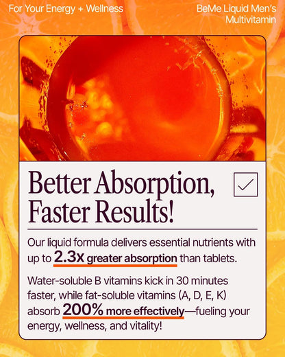 BeMe Multivitamínico Líquido para Hombres - – Apoyan el mantenimiento de huesos y dientes en condiciones normales. – Image 4
