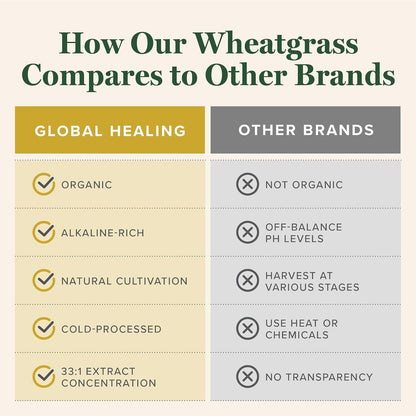 Global Healing Polvo de Hierba de Trigo – Vitamina A: Contribuye al mantenimiento de la visión, la piel y las – Image 5