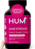 HUM Hair Strong - Suplemento para el Cabello con Biotina, Zinc y Vitaminas B12, 30 Cápsulas Veganas