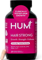 HUM Hair Strong - Suplemento para el Cabello con Biotina, Zinc y Vitaminas B12, 30 Cápsulas Veganas