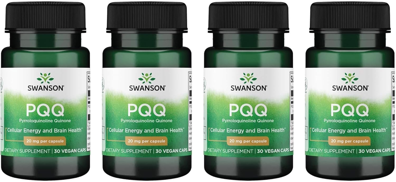 Swanson PQQ Pirroloquinolina Quinona 20 mg 30 Cápsulas Veganas
